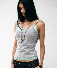 NOTKNOWING Lace Layered Cami Set(MINT)