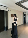 CROWCREW Ancient Greek Opulent Cross-Back Maxi Dress