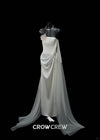 CROWCREW White Oriole Morning Mist Strapless Maxi Dress