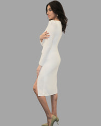 Lyra Long Sleeve Slit Dress