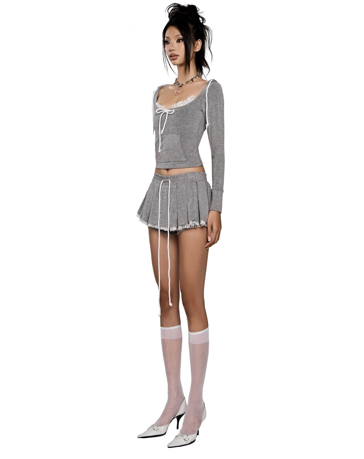 LSOUL Carlos Gray Sweatshirt Set