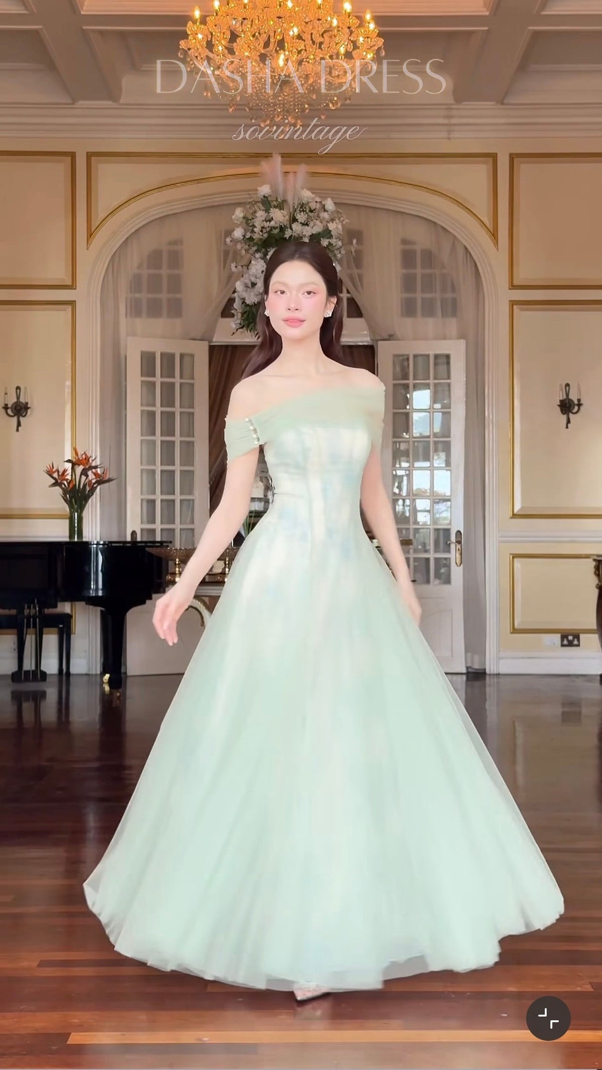 SoVintage Dasha Mint Green Slip Dress