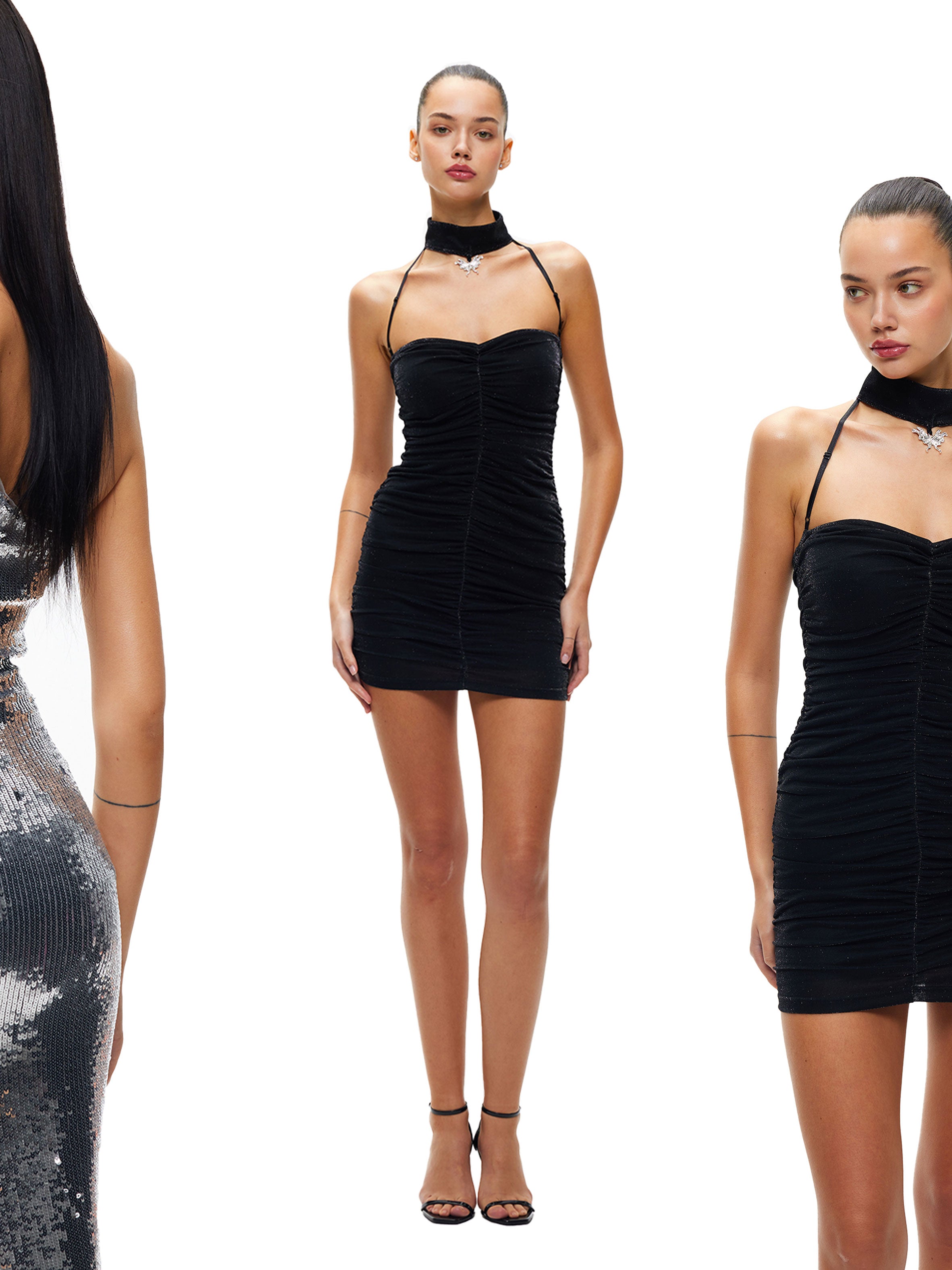 Black Halter Slim Mini Dress – MUE NEW YORK