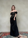 CROWCREW Obsidian Fishbone Strapless Dress