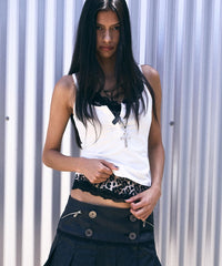 NOTKNOWING Lace Layered Cami Set (LEOPARD)