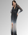 Luna Metallic Ruched Maxi Dress