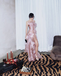 MUST HAVE Resort Lilac Rolled-Edge Strapless Dress