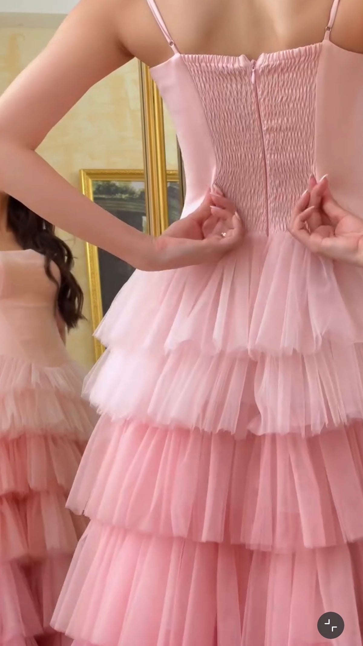 SoVintage Fenny Pink Tulle Tiered Dress