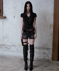 NOTKNOWING Mili Grunge Shirt (BLACK)
