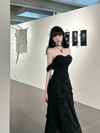 CROWCREW Nightfall Gathered Slim-Fit Dress