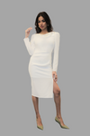 Lyra Long Sleeve Slit Dress