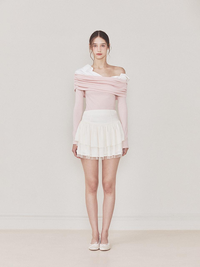 Not Your Rose Lily Off-Shoulder Long-Sleeve Top Pink