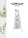 CROWCREW White Oriole Morning Mist Strapless Maxi Dress