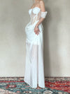CROWCREW White Mist Fishbone Double-Layer Dress