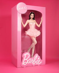 LANE CI Moni Pink Sweet Tube Puff Dress