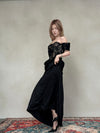 CROWCREW Obsidian Fishbone Strapless Dress