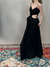 CROWCREW Ancient Greek Opulent Cross-Back Maxi Dress