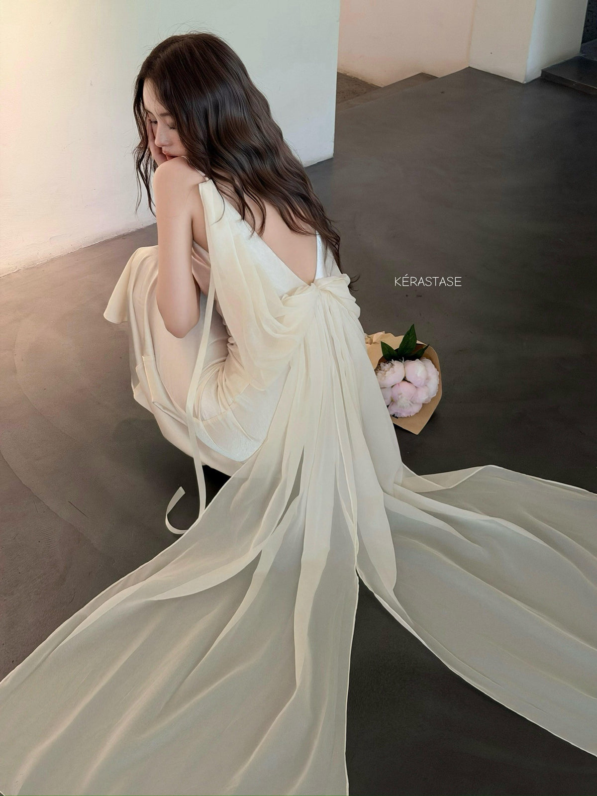 Fa Sogno Dawn Veil White Gown