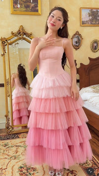SoVintage Fenny Pink Tulle Tiered Dress