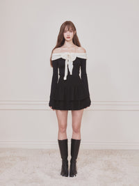 Not Your Rose Blair Off-Shoulder Bow Long-Sleeve Top