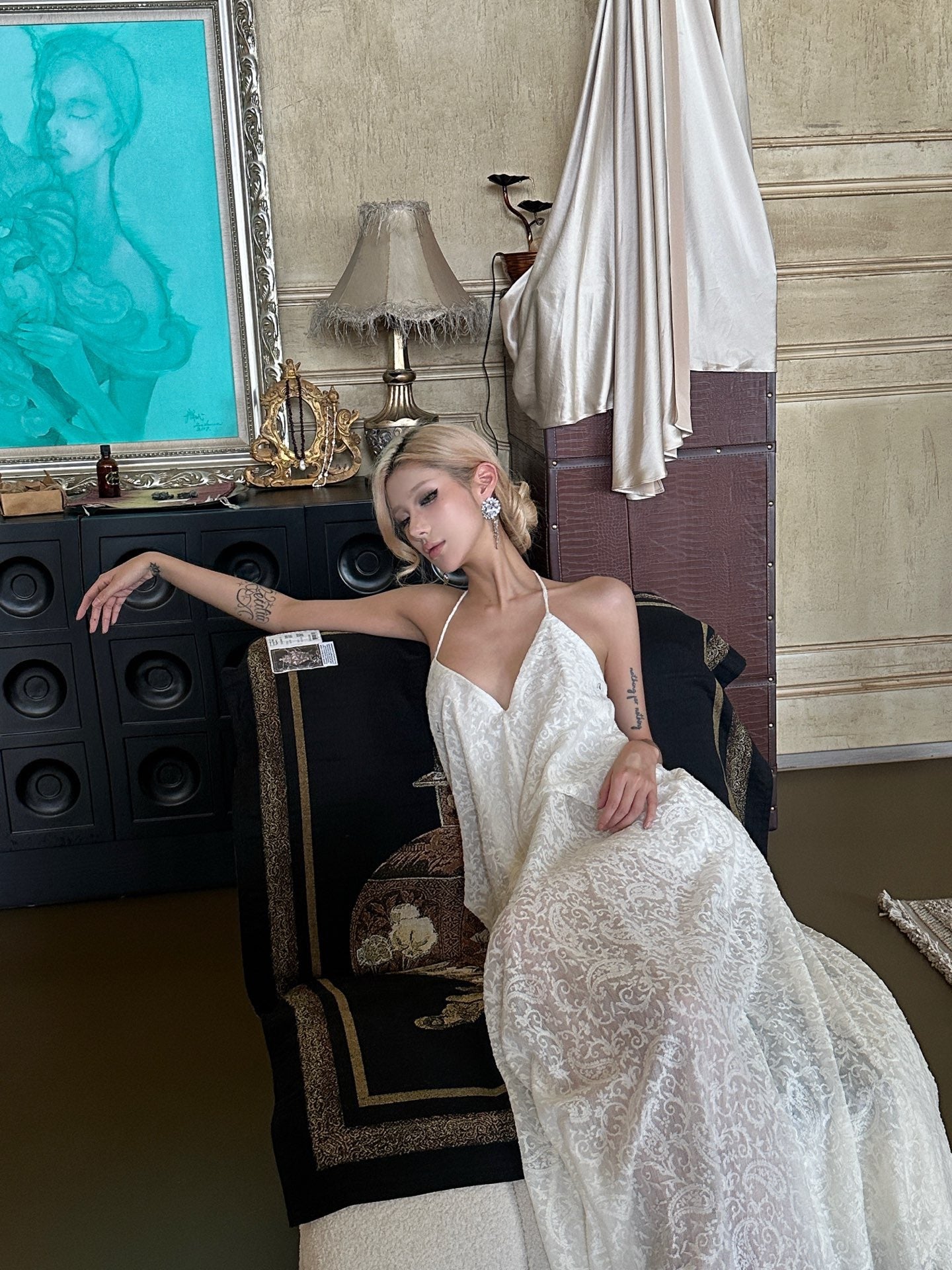 CROWCREW Mist-Kissed Pleated Dress