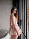 Sheer Luck Amari Fishbone Corset Bud Dress (Pink)