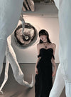 CROWCREW Nightfall Gathered Slim-Fit Dress