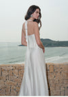 Sheer Luck Tasman V-Neck Cutout Waisted Neck Midi Dress (White)