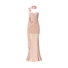 Sheer Luck Kira Mesh Flutter Ruffle Ruffle Maxi Dress Dress (Light Pink)