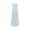 Sheer Luck Thea Sheath Mesh Backless Maxi Dress (Blue)