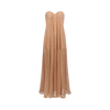 Sheer Luck Thea Sheath Mesh Backless Maxi Dress (Light Brown)