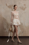 Fa Sogno White Layer Mini Skirt