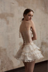 Fa Sogno White Layer Mini Skirt