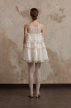 Fa Sogno Beige Lace Halter Dress