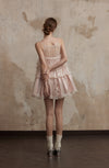 Fa Sogno Pink Lace Halter Dress