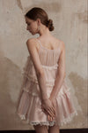 Fa Sogno Pink Lace Halter Dress