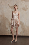Fa Sogno Pink V neck Halter Dress