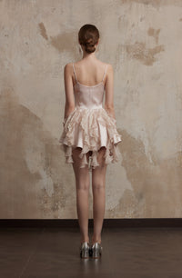 Fa Sogno Pink V neck Halter Dress