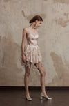 Fa Sogno Pink V neck Halter Dress