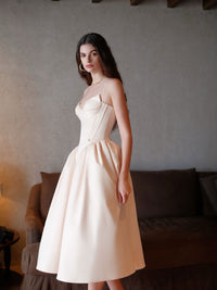 Sheer Luck Mirri White Sling Midi Dress