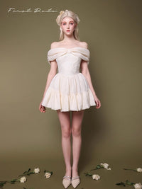 First Date Ivory Bow Dress