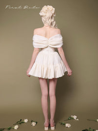 First Date Ivory Bow Dress