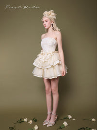 First Date Ivory Layered Dress