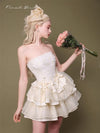 First Date Ivory Layered Dress