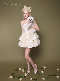 First Date Ivory Layered Dress