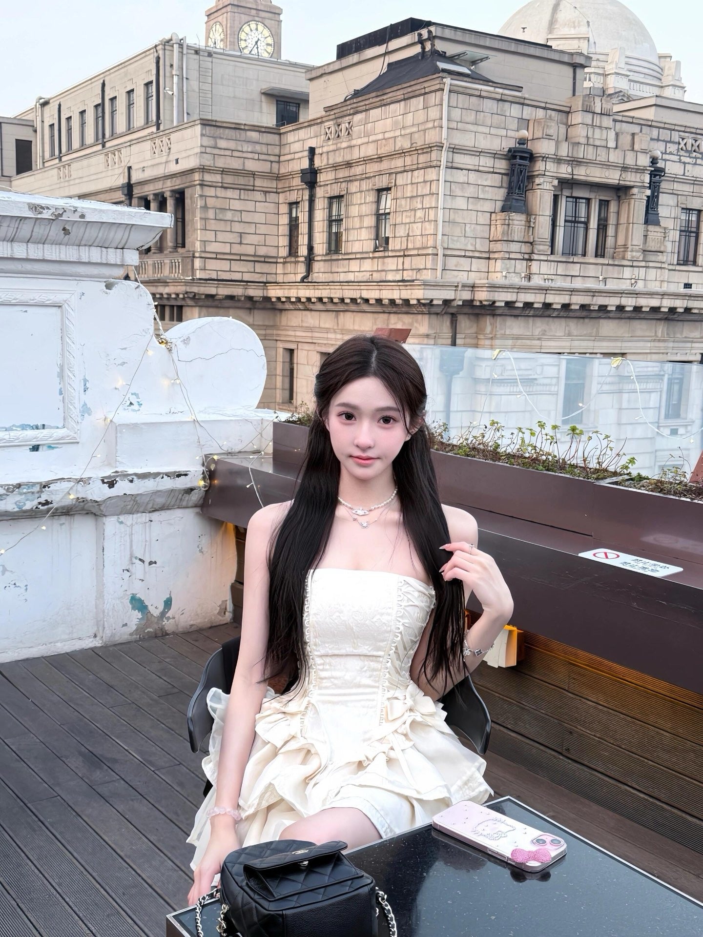 First Date Ivory Layered Dress