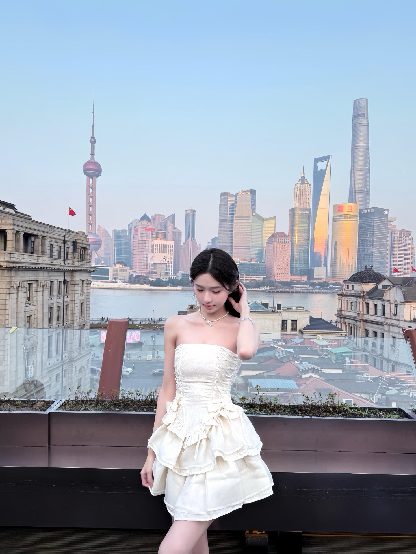 First Date Ivory Layered Dress
