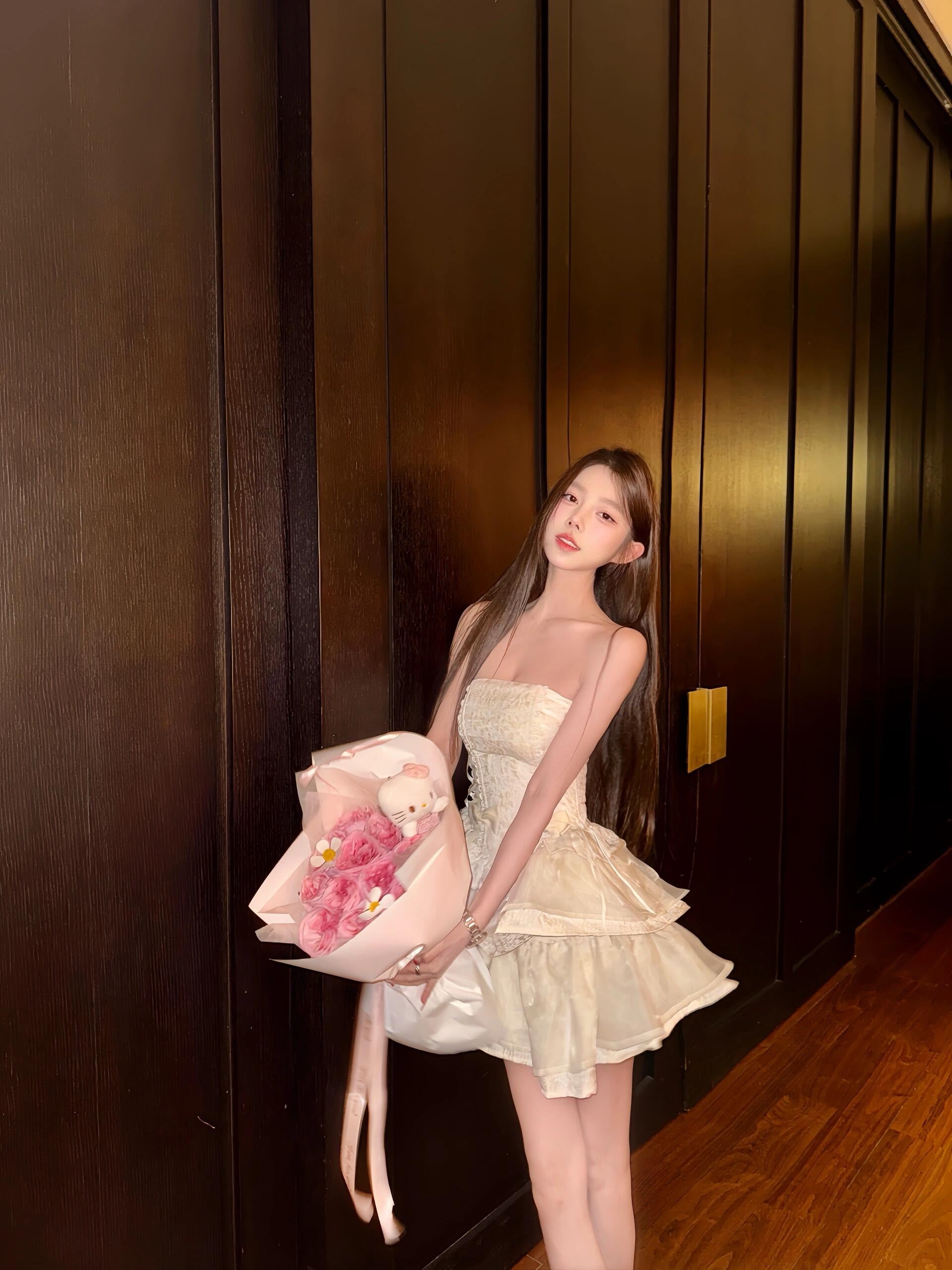 First Date Ivory Layered Dress