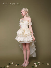 First Date Ivory Dress with Train