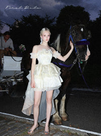 First Date Ivory Dress with Train